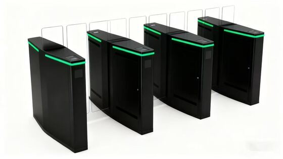 comprar Torniquete de puerta corredera con lector de tarjetas RFID, vidrio templado de altura completa para edificio de oficinas online manufacture