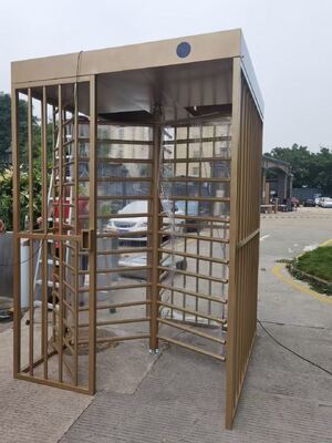 Buen precio Golden Color  Turnstyle Full Height Turnstile Gate Factory Price Stainless Steel en línea
