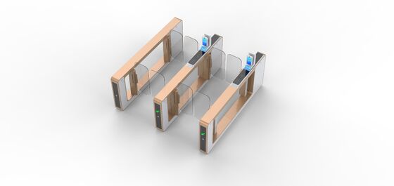Buen precio Gloden Color  Subway Station's AB Anti Tailgating Ticket Checking Gates Turnstiles en línea