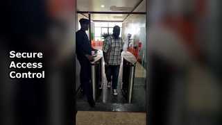 Control de acceso de huellas dactilares de torniquete de vidrio